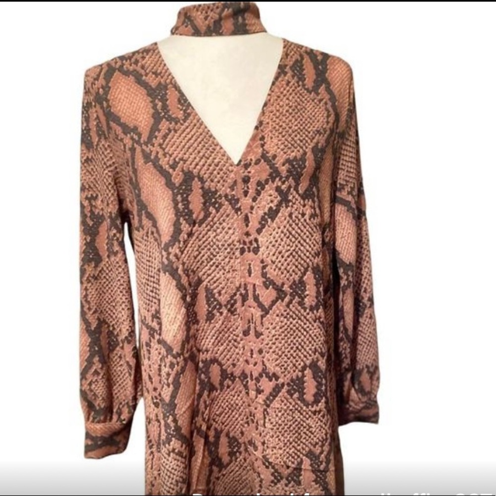 Oliviaceous Snake Skin Print Dress